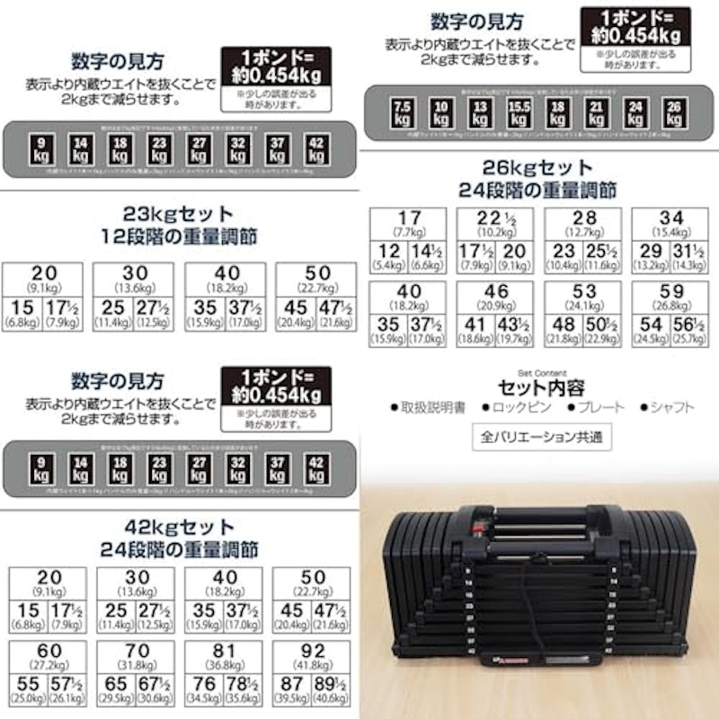 ブロックダンベル 9