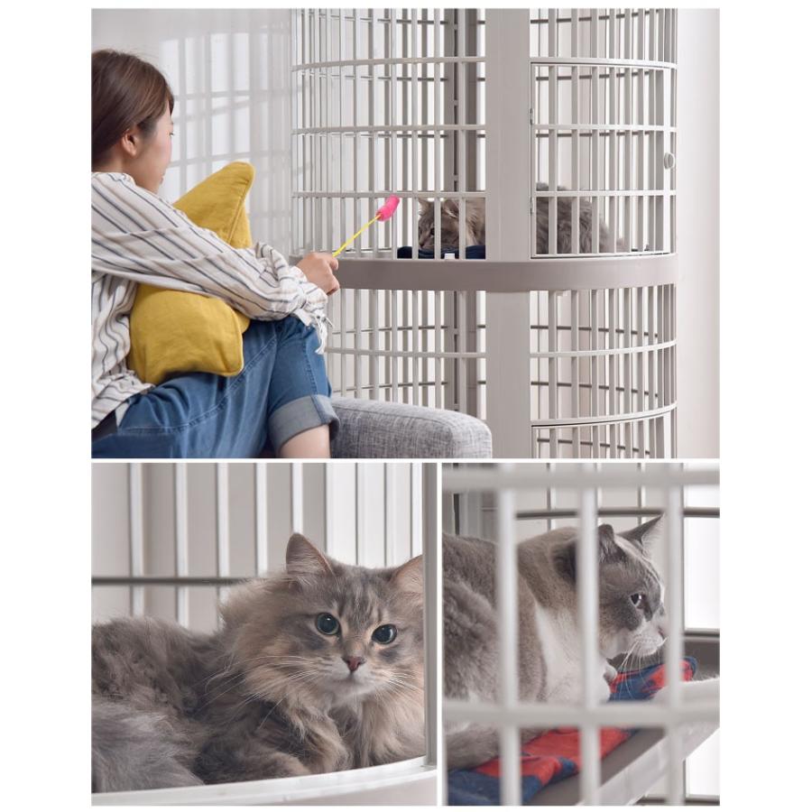 丸型 キャットケージ 3段 3