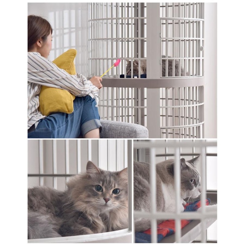 丸型 キャットケージ 3段 3