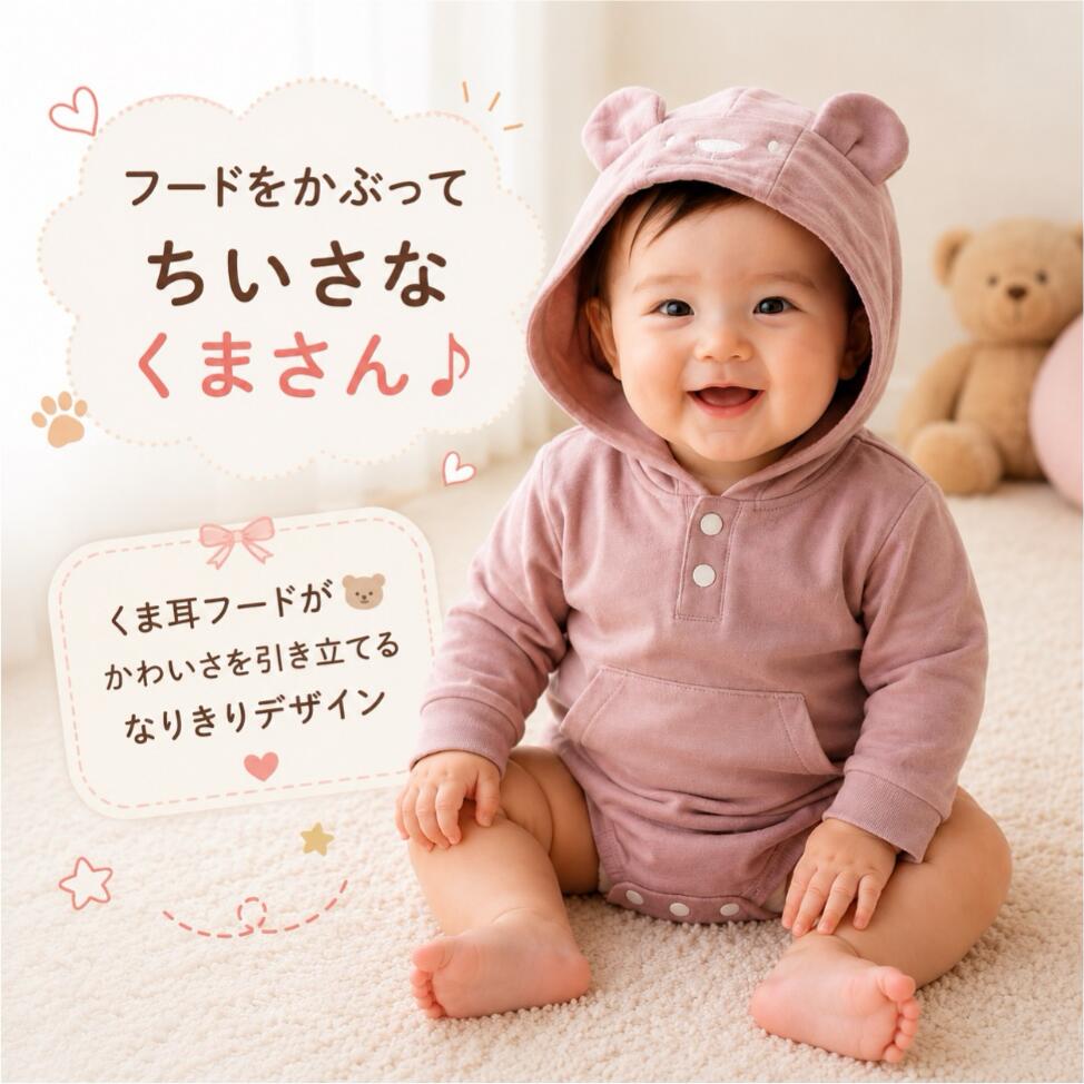 くま耳ロンパース 2