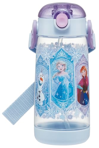 ワンプッシュ式ストロー水筒 アナと雪の女王 1