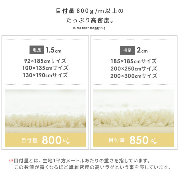 洗えるマイクロファイバーシャギーラグ 5
