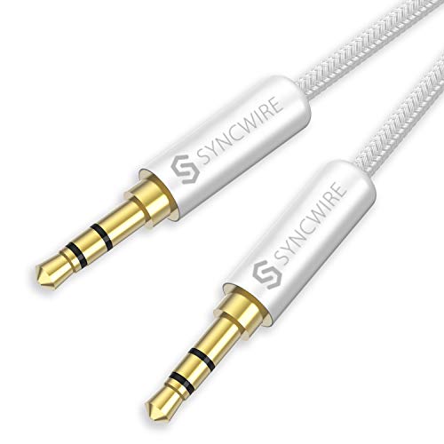 3.5MM オーディオケーブル AUX ヘッドホン 高耐久 高音質 レッド 1m