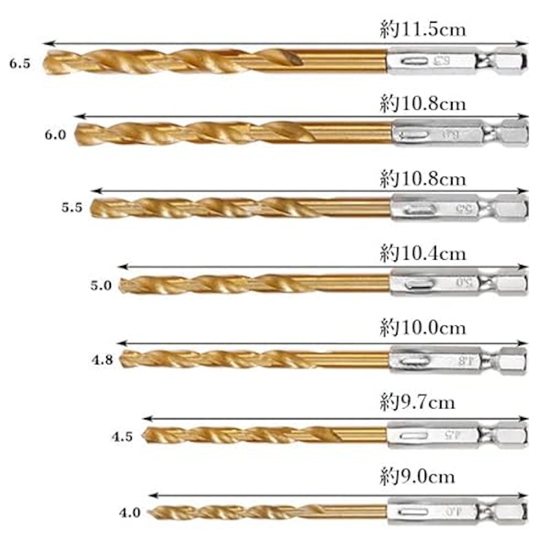 ドリルビット 13本セット 4