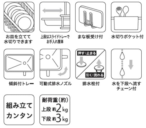 2段式水切りバスケット 3