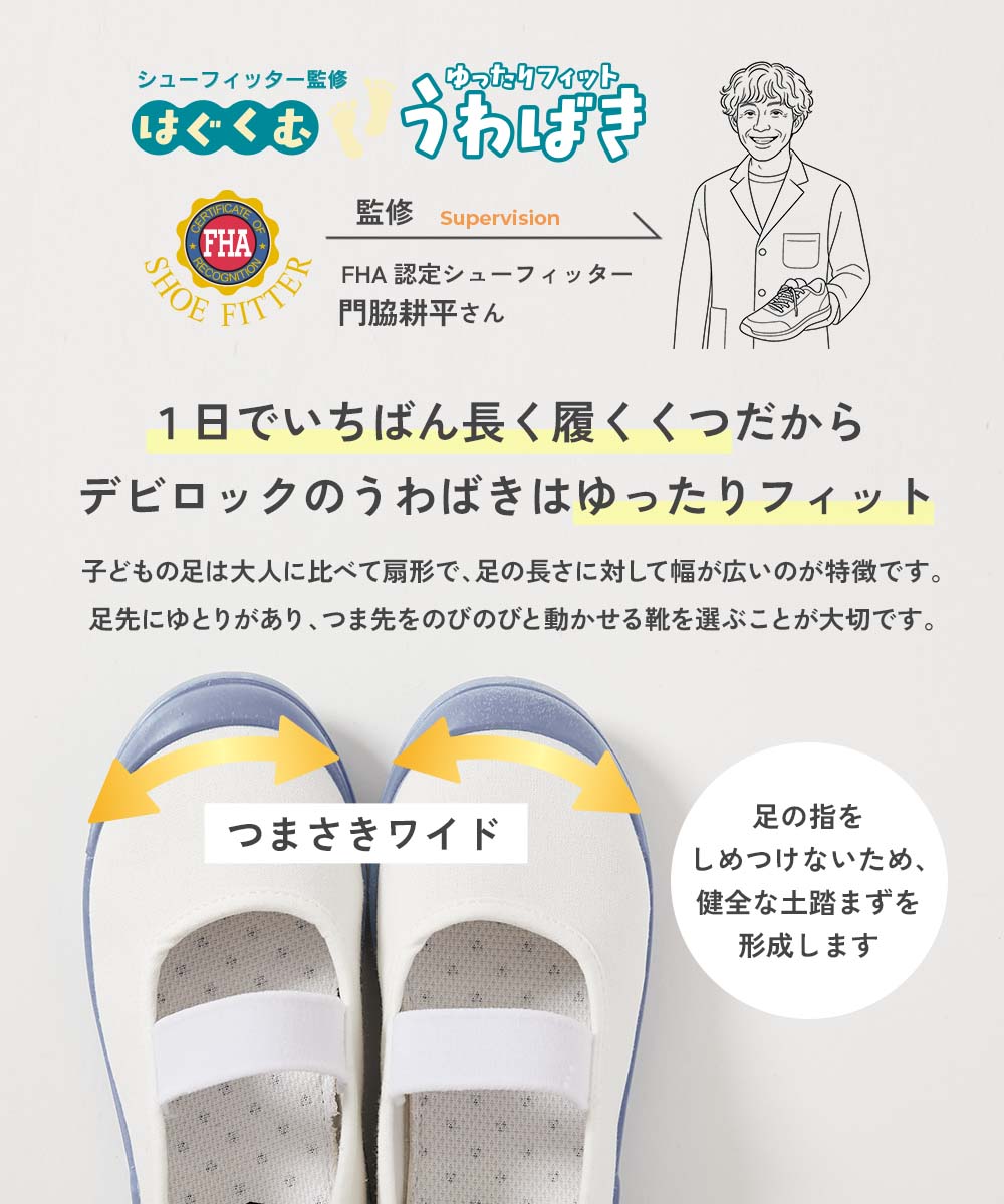 ゆったりフィット上履き 3