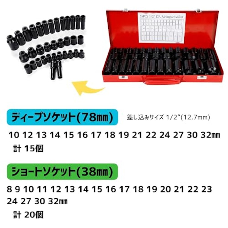 インパクトレンチソケットセット 2