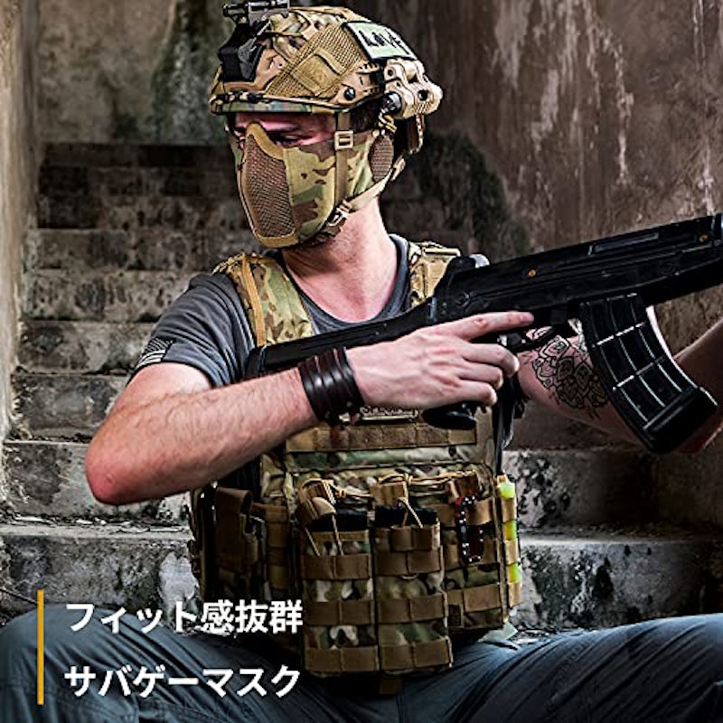 耳保護付き メッシュフェイスガード 6