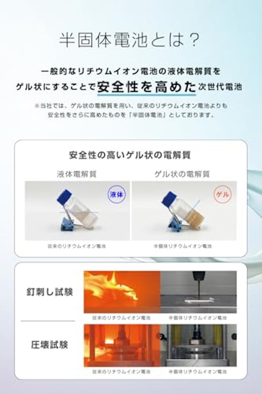 半固体電池 モバイルバッテリー 3