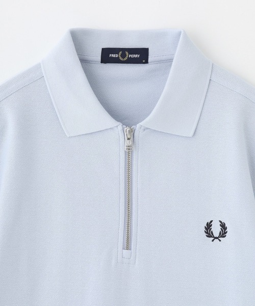 CREPE PIQUE ZIP NECK SHIRT 3