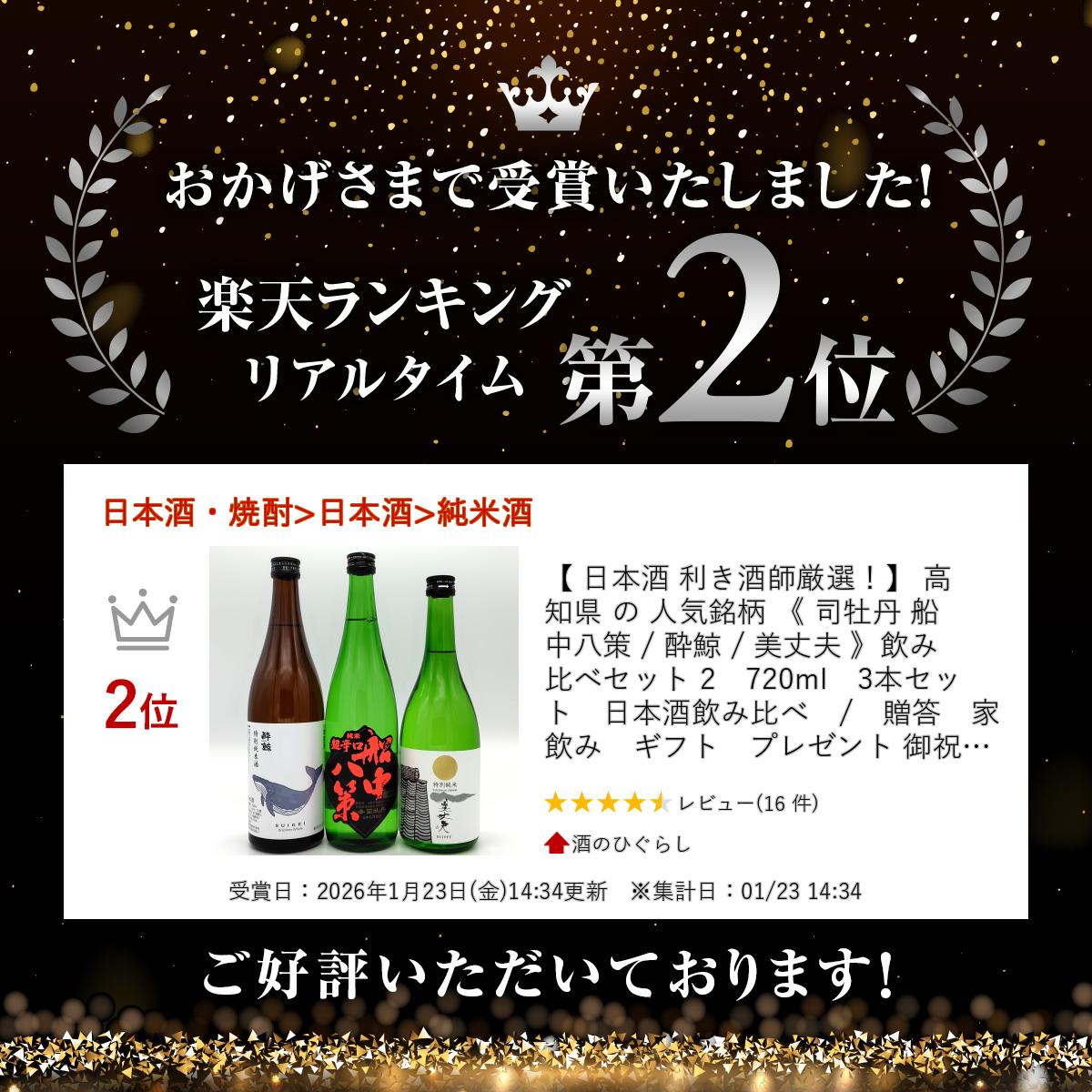 高知県の銘蔵の飲み比べセット 2