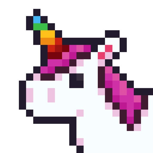 UNICORN 数字で塗り絵  1