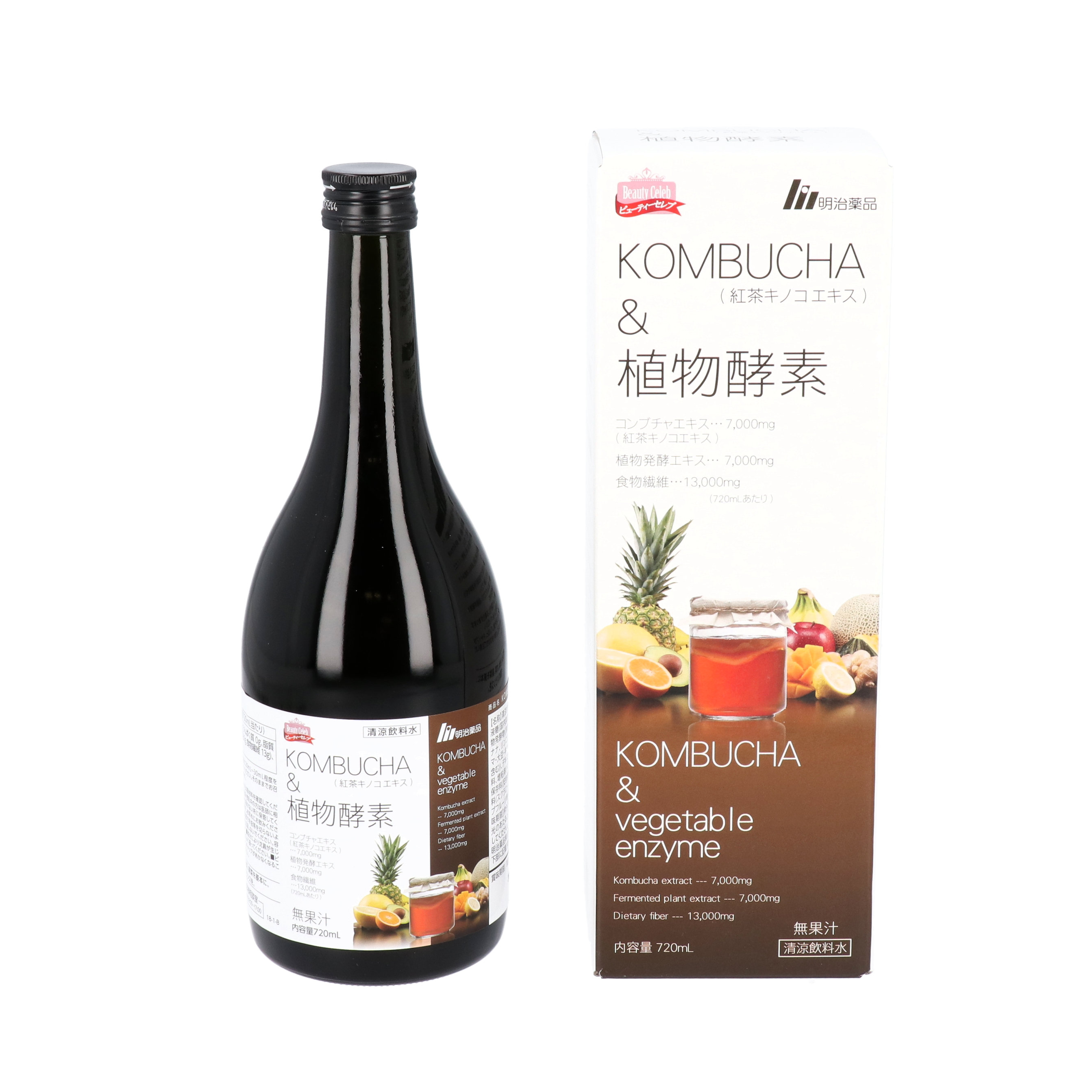 明治薬品 KOMBUCHA&植物酵素 720ml 3本セット - ダイエット食品