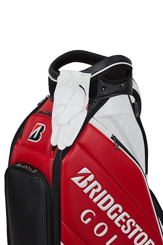 新品】最新 スタンド レッド ゴルフバック キャディバッグ 軽量 9型