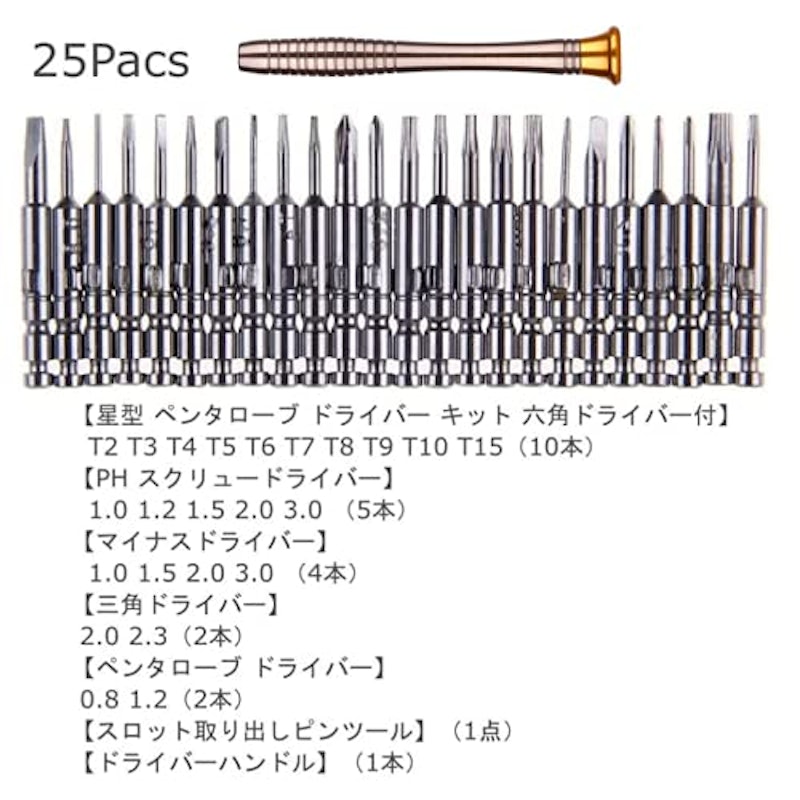 精密ドライバーセット 3