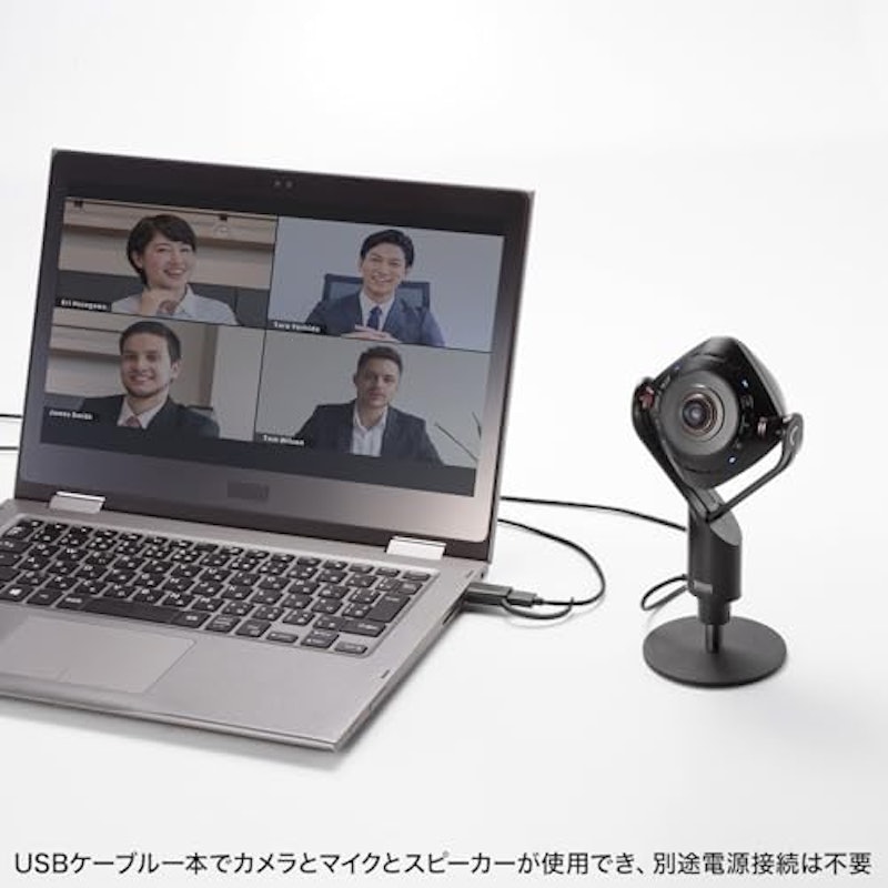 スピーカー内蔵360度Webカメラ 4