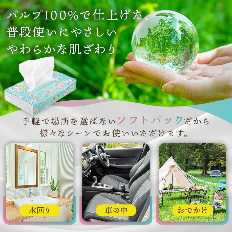 エリエール i:na ソフトパックティシュー 100パック 2