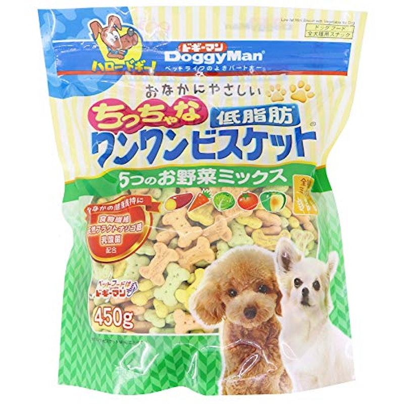 おなかにやさしいちっちゃな低脂肪ワンワンビスケット 5つのお野菜ミックス 1