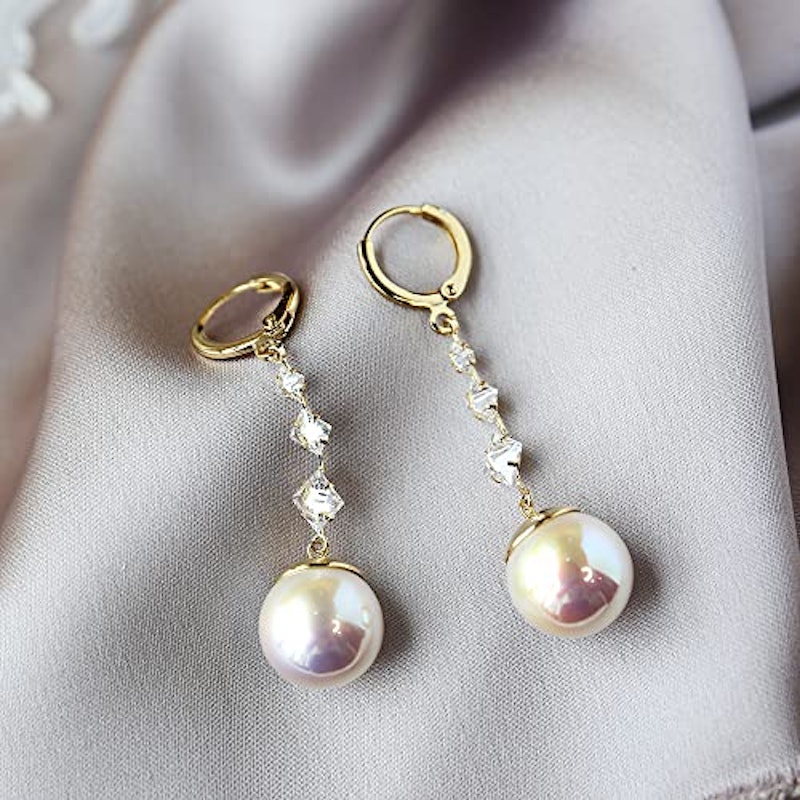 ロングパールピアス 2