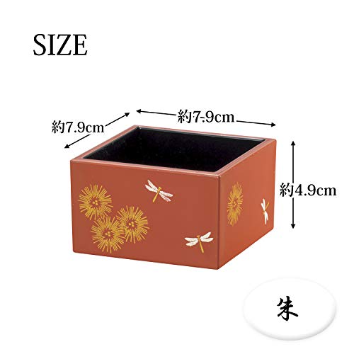 とんぼ 一合枡 朱  2