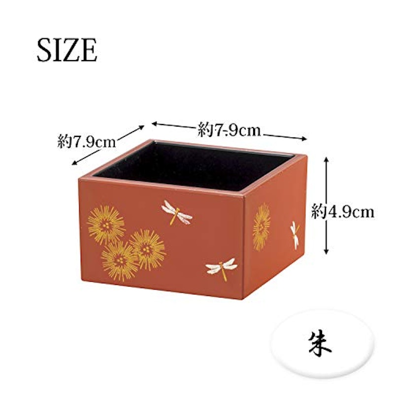 とんぼ 一合枡 朱 2