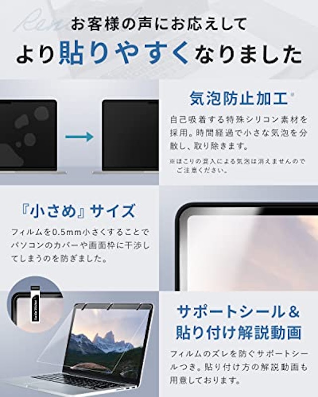 MacBook Air 13.6インチ保護フィルム 6