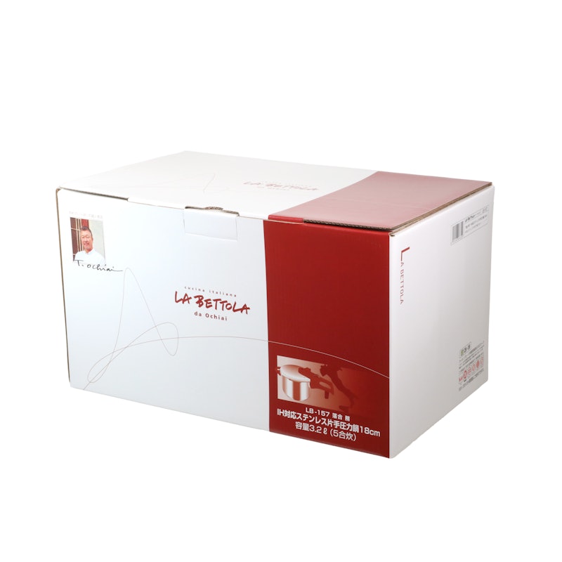 LA BETTOLA 落合務 IH対応ステンレス片手圧力鍋18cm LB-157をレビュー LA BETTOLA 落合務 IH対応ステンレス片手圧力鍋18cm LB-157をレビュー