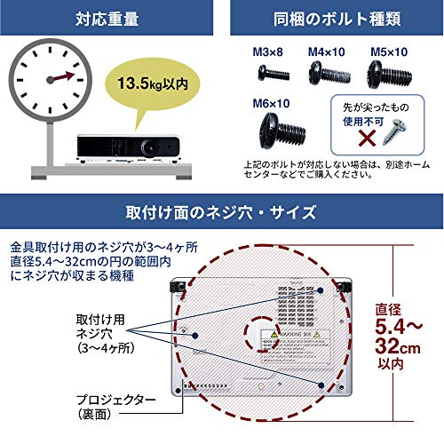  プロジェクター天吊り金具 7