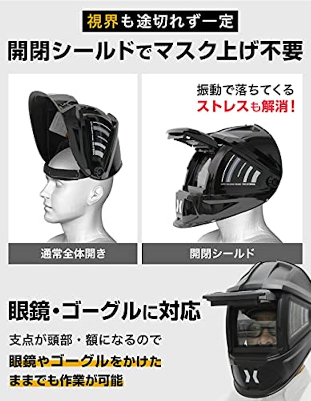 自動遮光溶接面 6