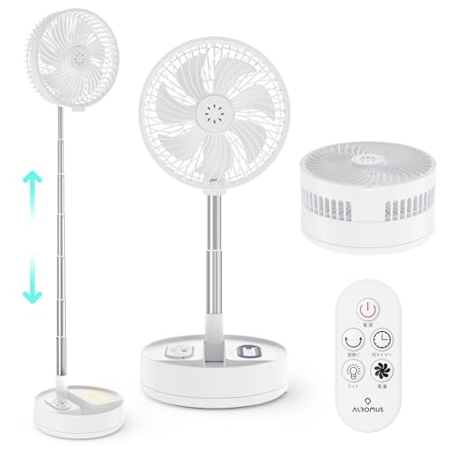 ドウシシャ 折りたたみ扇風機 TATAMU type-L クリームベージュ DC