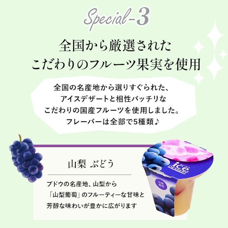 凍らせて食べる アイスデザート 国産フルーツ入り 6