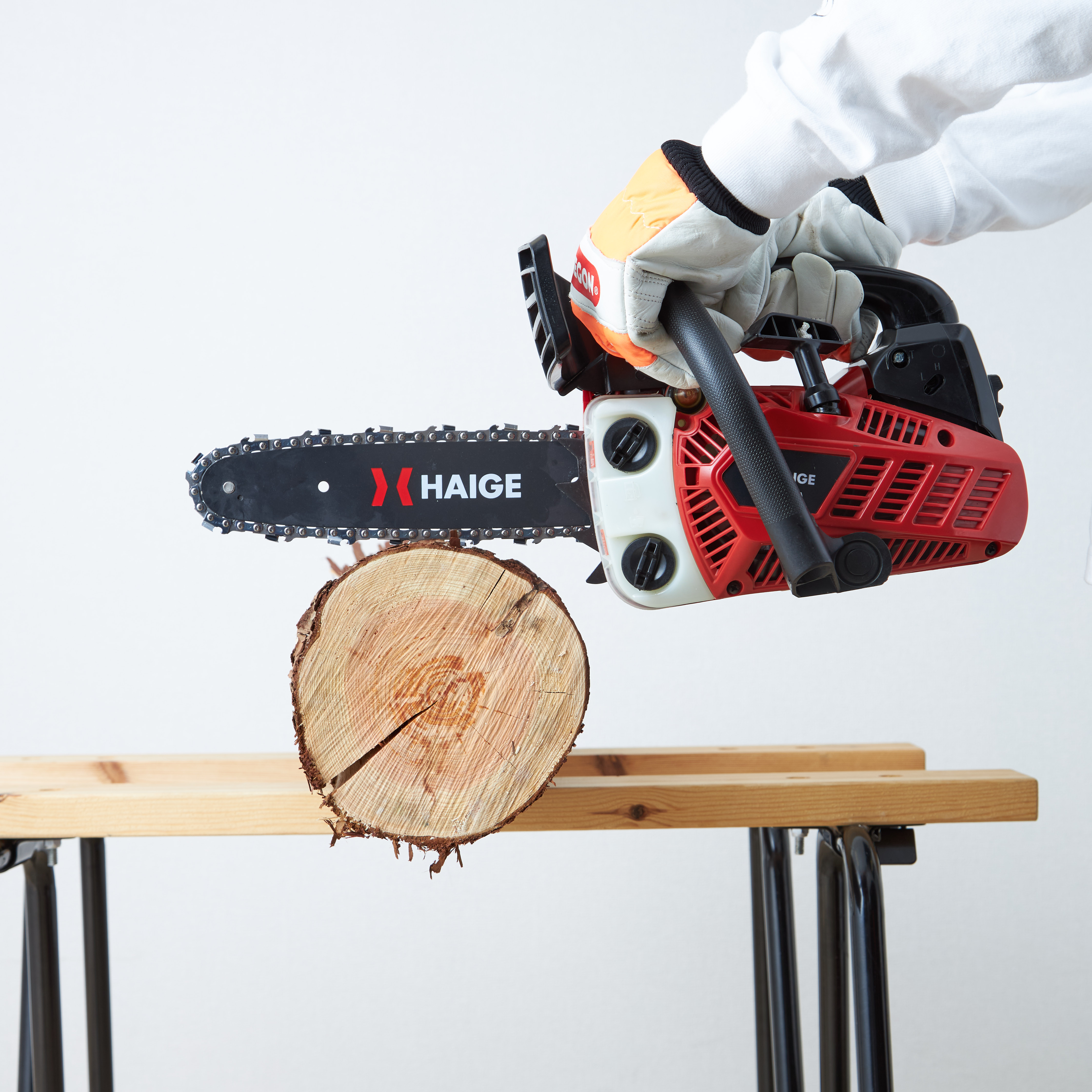 K6230a HAIGE ハイガー エンジンチェーンソー F5200 52CC 刃サイズ 20インチ HAIGEの中で最軽量の竹切りチェーンソー人気モデルがリニューアル！ &frasl; エンジン式チェーンソー HG-TM32600A