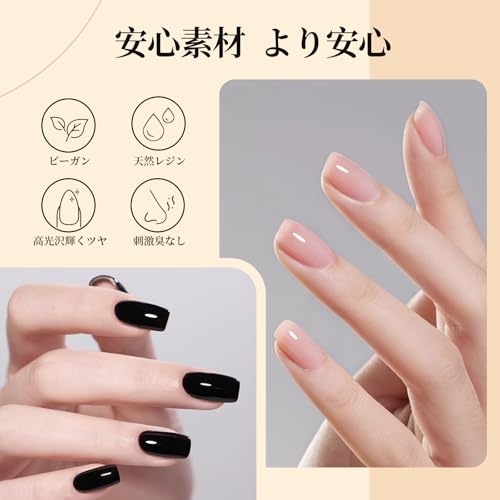ジェルネイル トップコート ベースコート 10ml 2本セット 3
