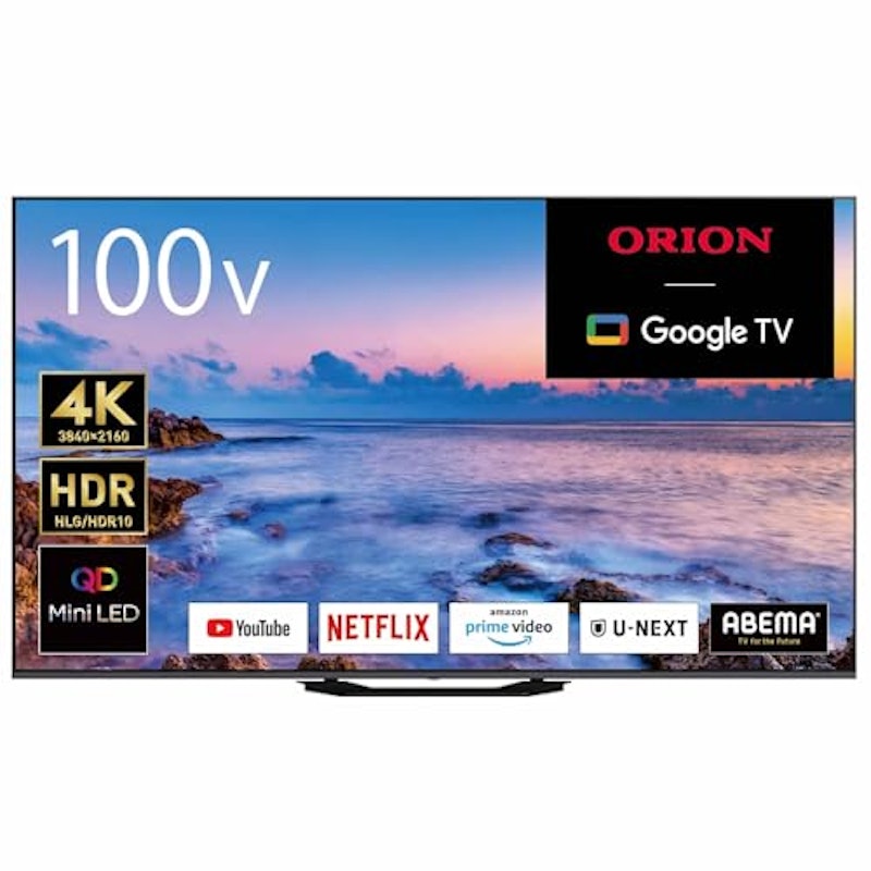 オリオン 4K対応 チューナーレス スマートテレビ AndoroidTV搭載 1