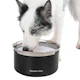 Gardner Pet 犬 水飲み器 3.85L 大容量【濾過機能+水こぼれ防止】ステンレス製 滑り止め コーヒーマシン級フィルター付き 交換不要 浮遊ディスク 犬用自動給水器プラス設計 犬用スローボウル 早飲み防止ボウル 食用も兼用 高級ペットボウル(ブラック)