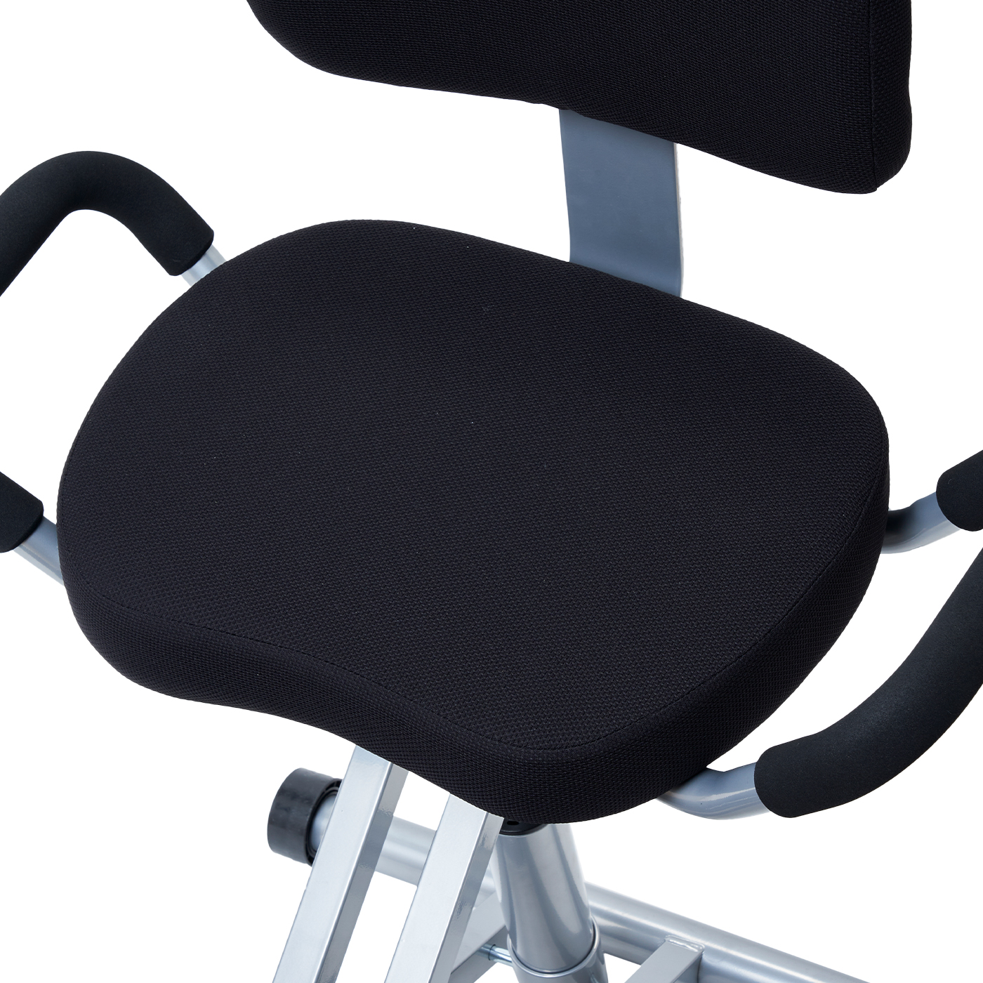 ニーリングチェア 背もたれ付き ブラック バランスチェア 姿勢矯正椅子