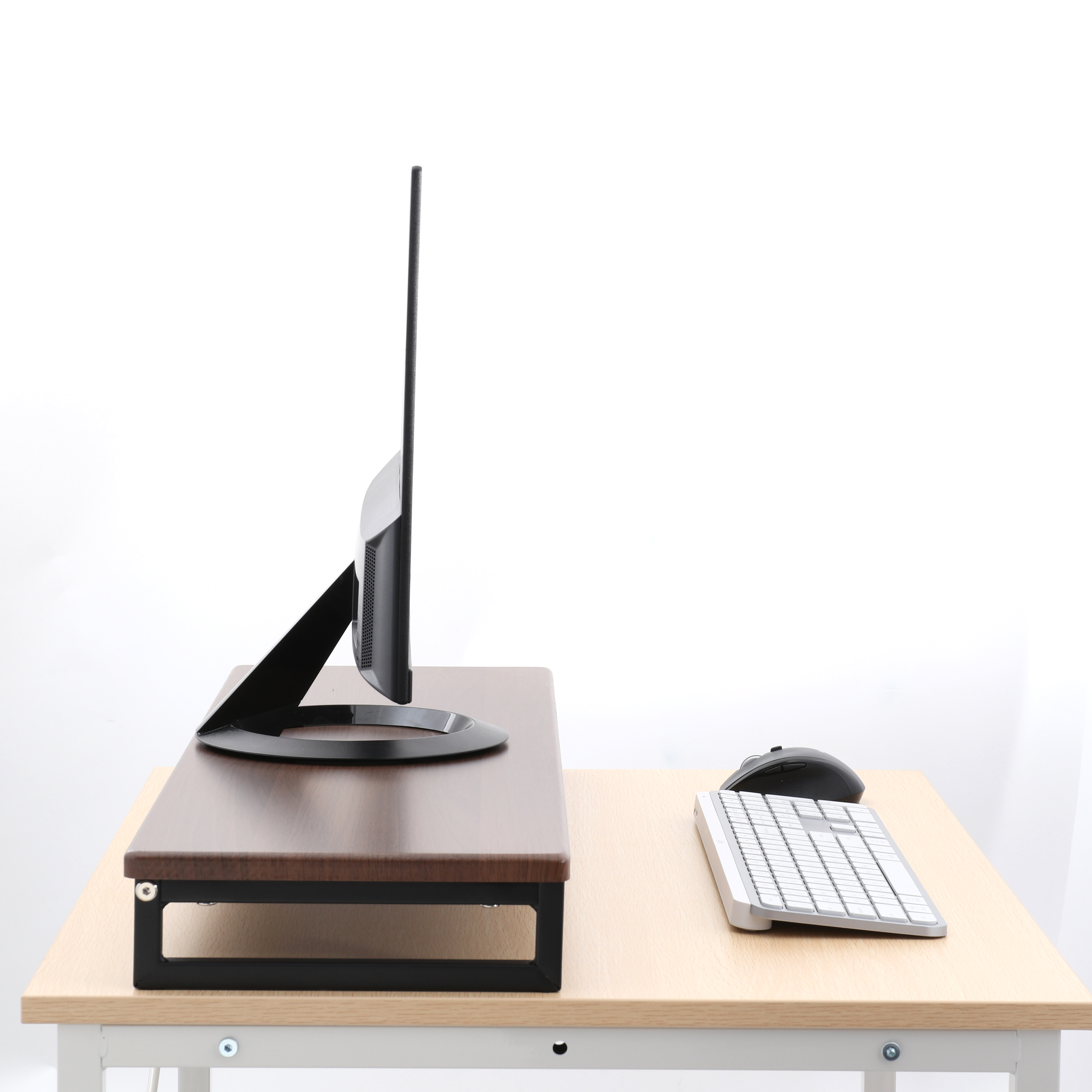 【新品未開封・お値下げ可能】山善　DTS-8025　ココアブラウン　３個セット DTS-8025(CCB/SBK) モニタースタンド YAMAZEN(山善