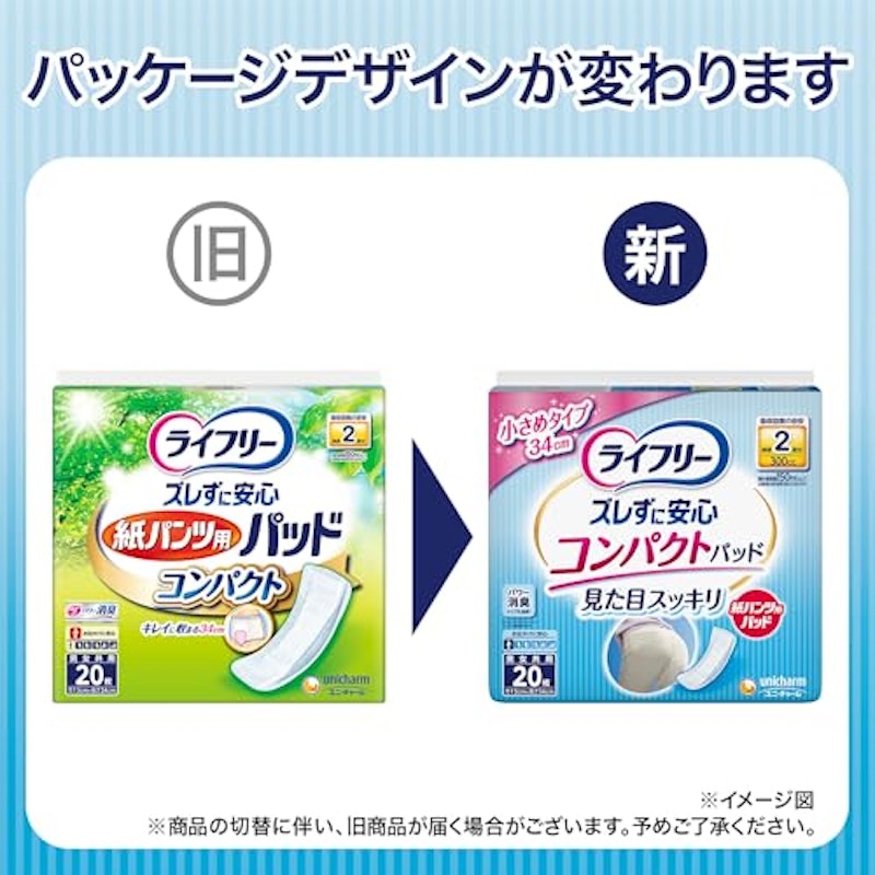 ズレずに安心 紙パンツ用尿とりパッド コンパクト 2