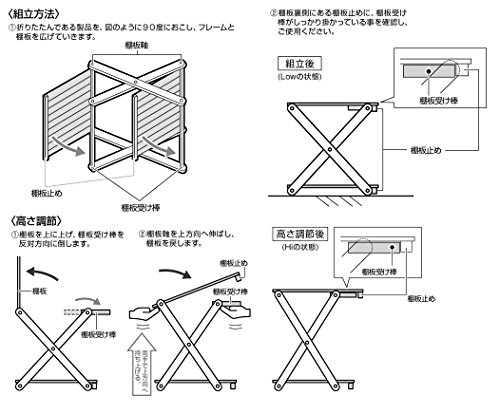 木製2段MOVEラック 1