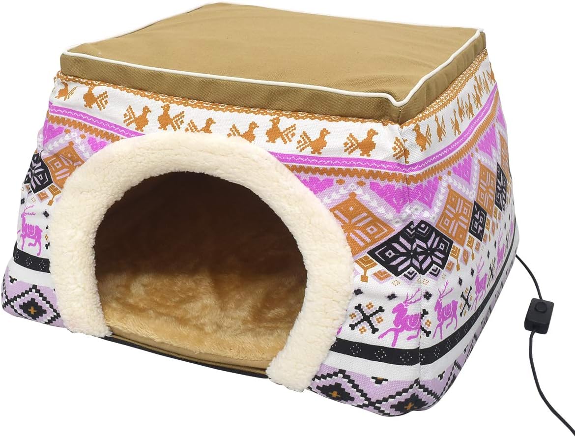 2WAY犬猫用ペットハウス USBヒーターマット付き 1