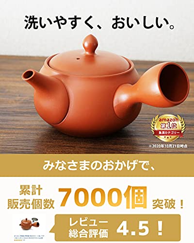 味がまろやかになる急須 常滑焼 朱泥カラー 2
