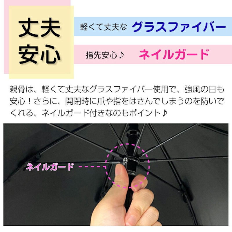 日傘 完全遮光 2段 折りたたみ 4