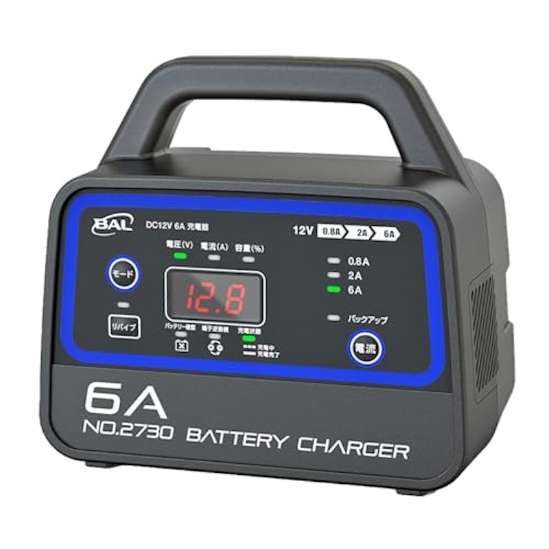 12Vバッテリー専用 DC12V 6A 充電器 1