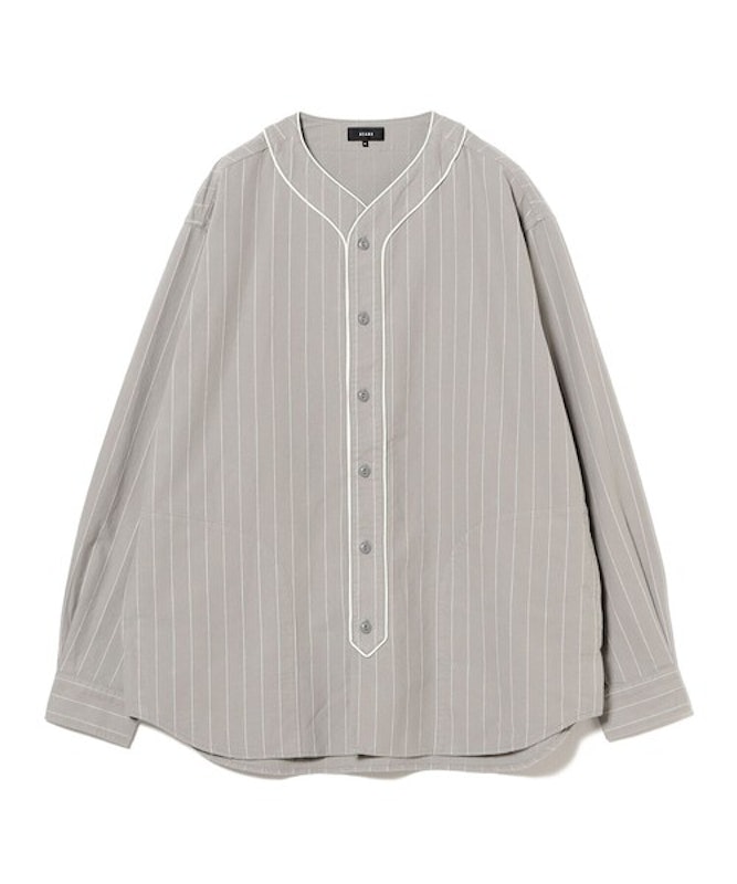 ワイドフィット ベースボール ストライプ シャツ 1