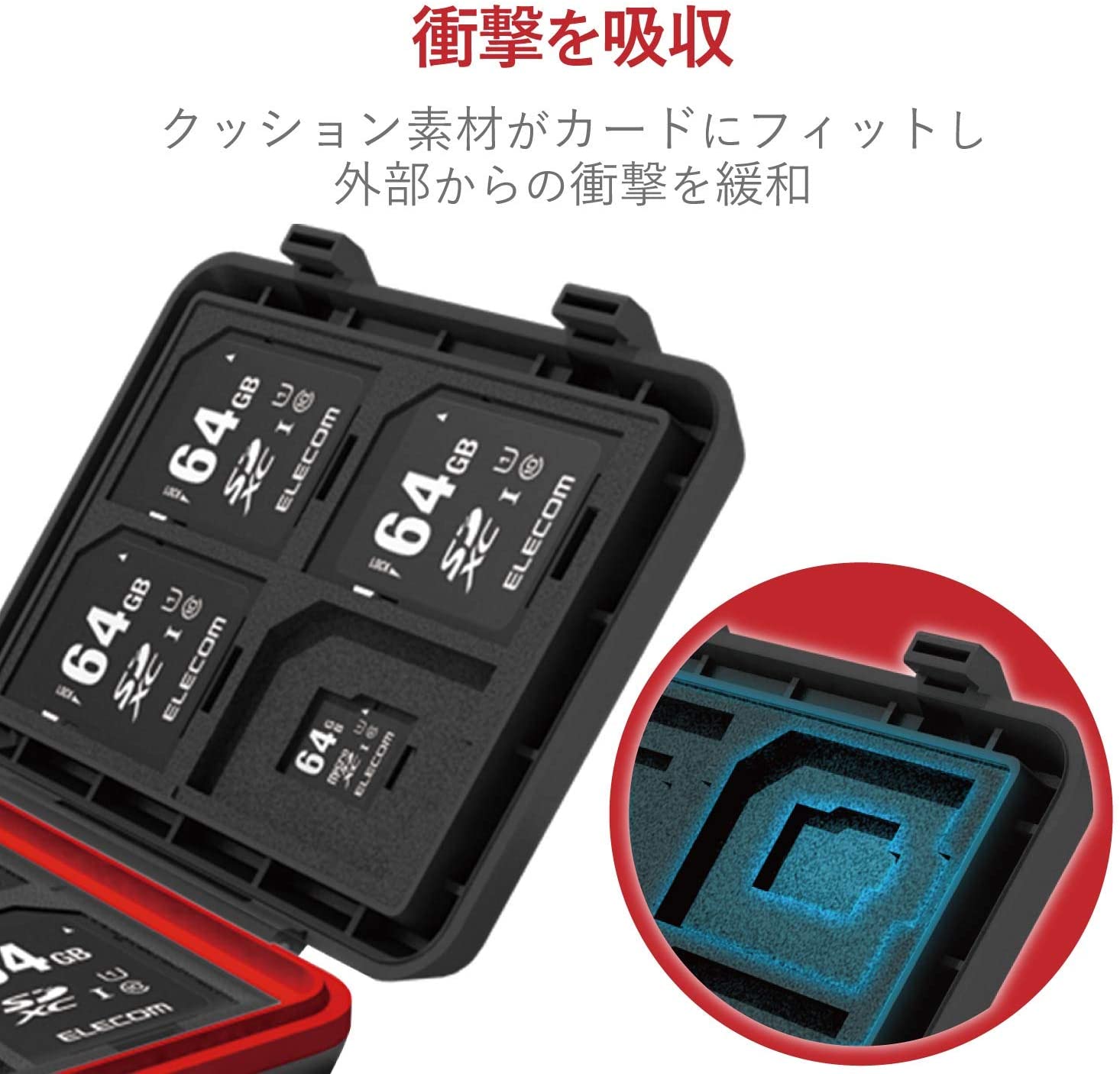 エレコム CMC-06NMC4 SDカードケース 4枚収納 SD microSD 最大81%OFFクーポン