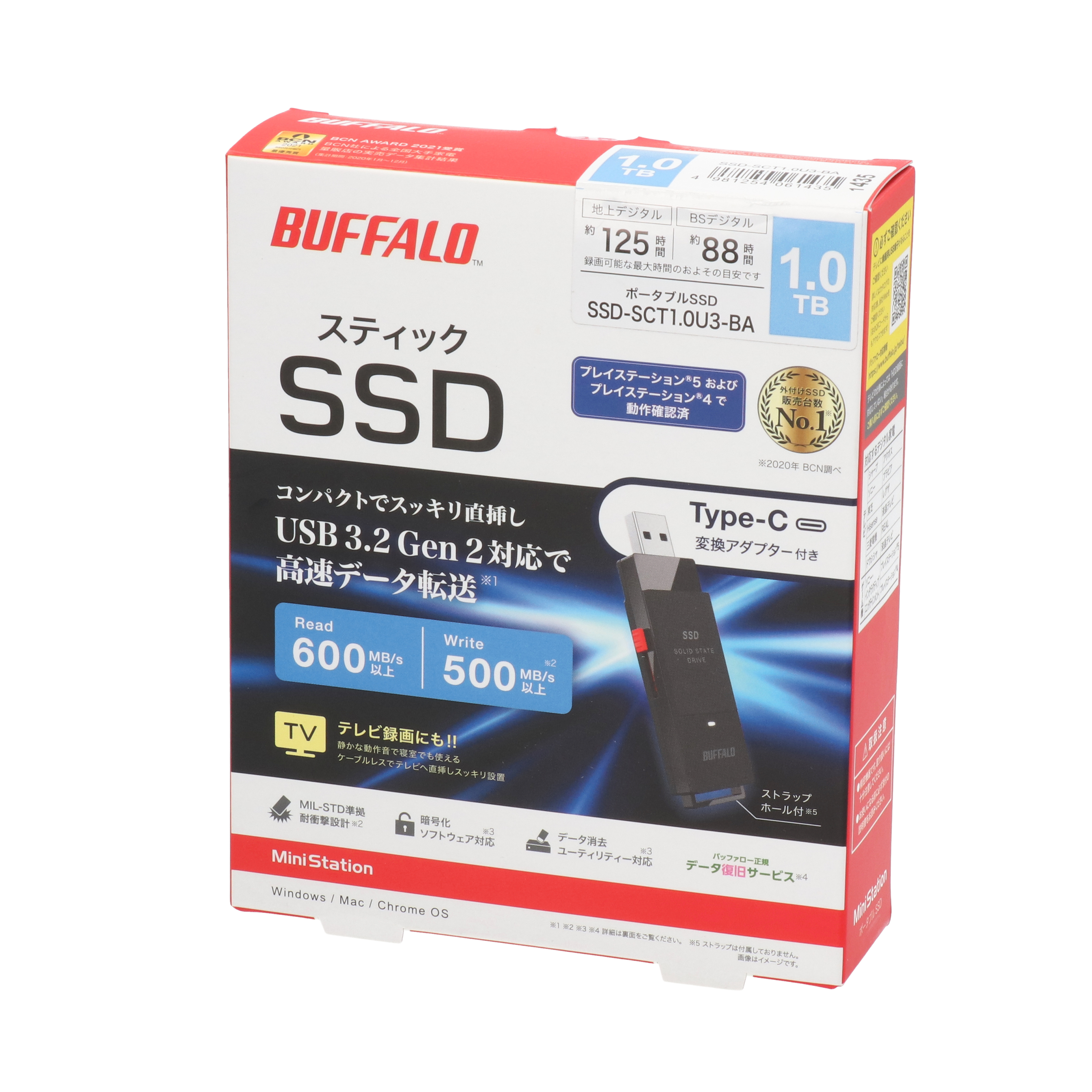 BUFFALO SSD-SCT1.0U3-BA 1.0TB 新品未開封 バッファロー SSD-SCT1.0U3-BAをレビュー！クチコミ・評判をもとに徹底