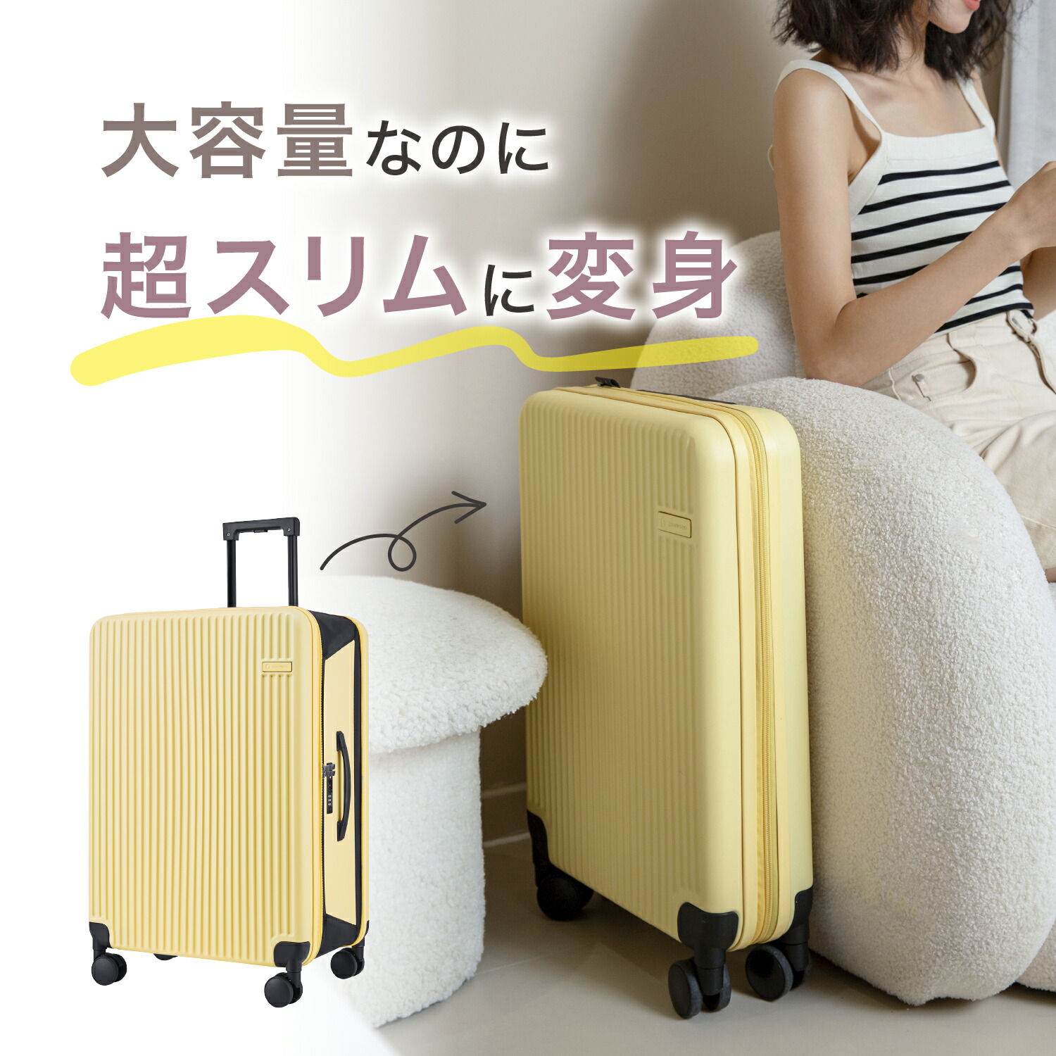 折りたたみ スリムスーツケース 3