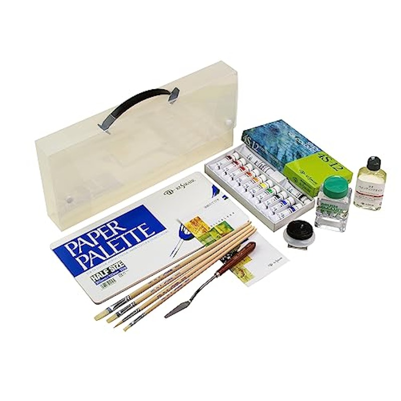 油絵具 ストライプクリアボックスセット 1