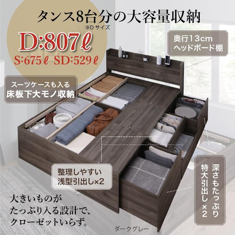 大容量チェストベッド 3