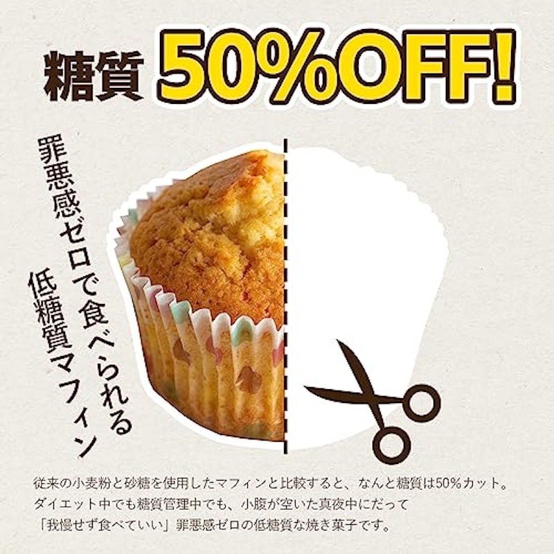 糖質50%OFFマフィン カカオ&チョコチップ 2
